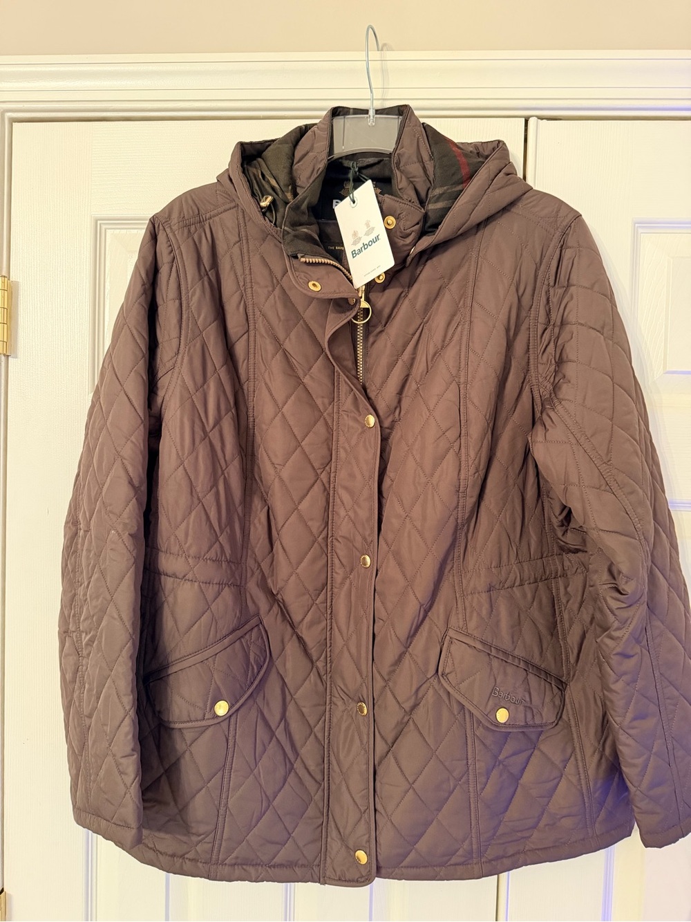 Barbour Quilted Hooded Jacket - Olive